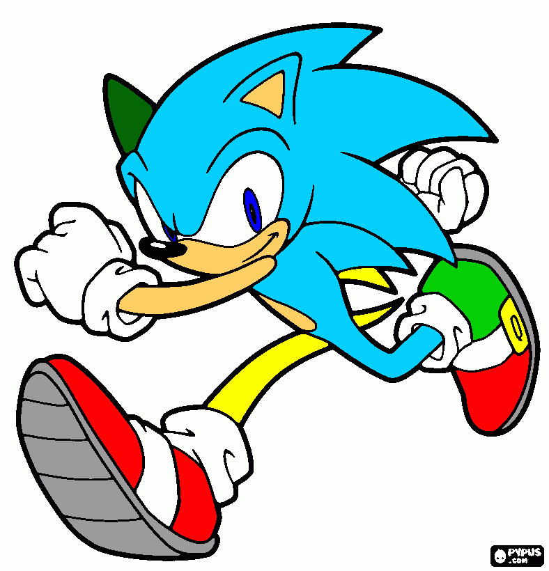 Hyper sonic coloring page printable hyper sonic