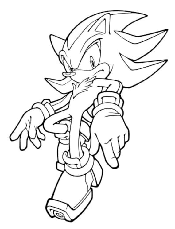 Sonic coloring pages instant download