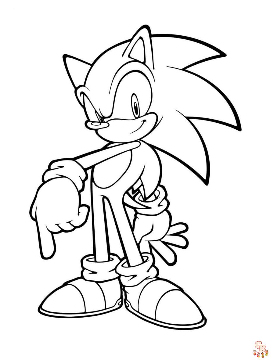 Sonic the hedgehog coloring pages free