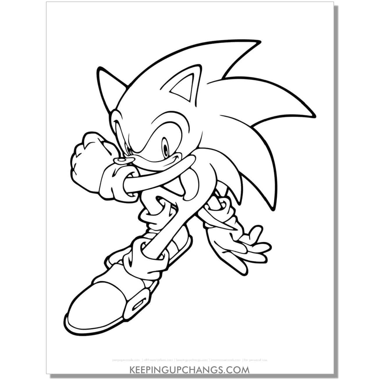 Free sonic the hedgehog coloring pages popular printables