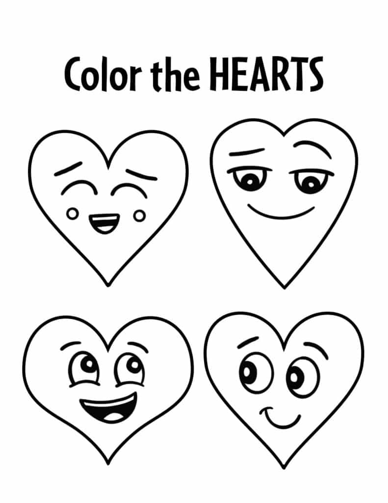 Free heart worksheets for preschool â the hollydog blog