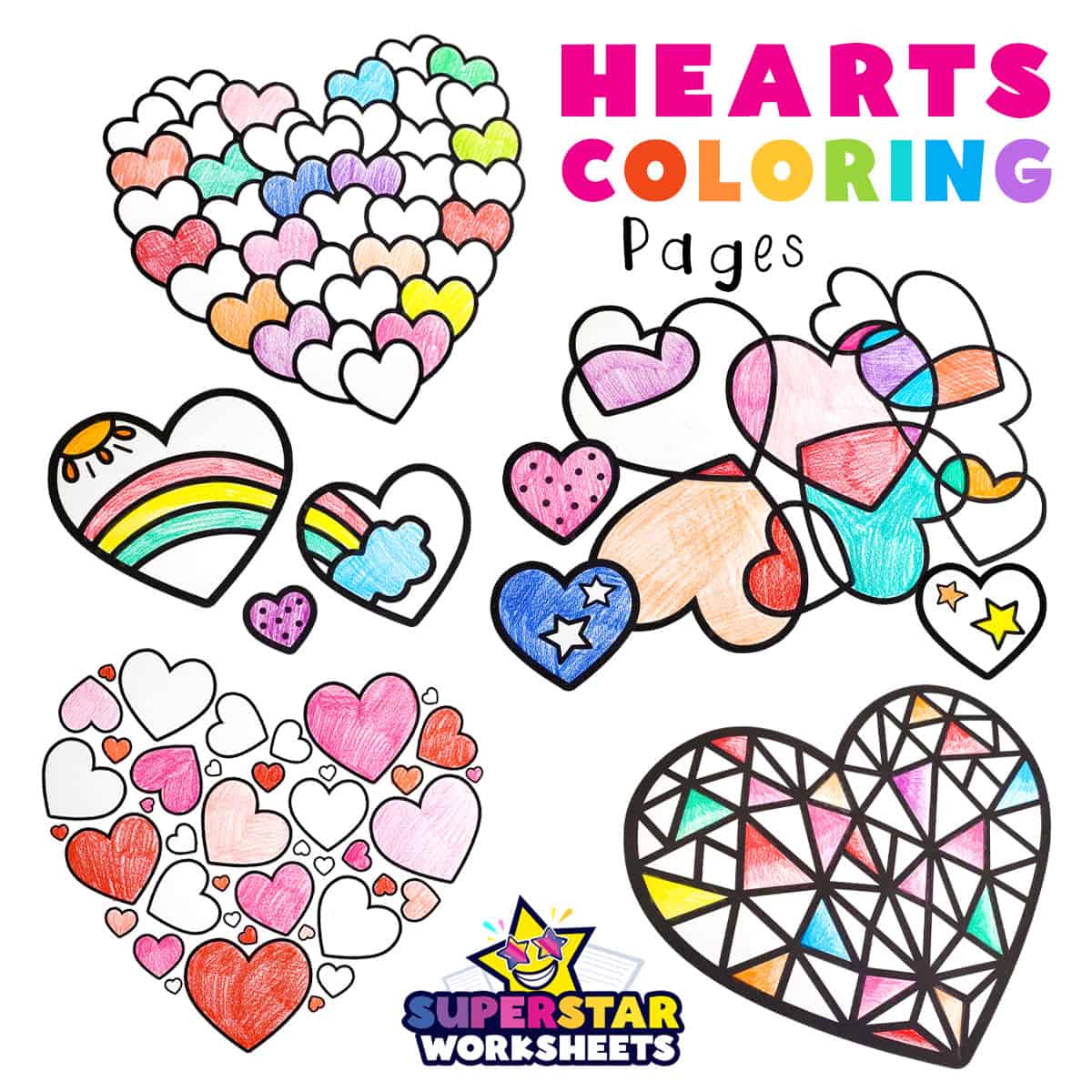 Heart coloring pages
