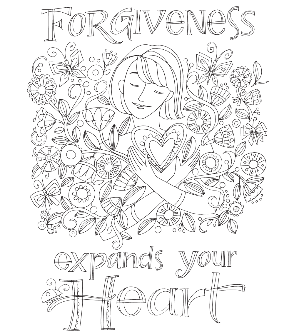 Forgiveness coloring page