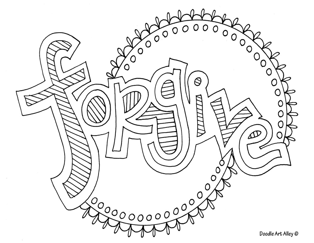 Forgiveness coloring pages