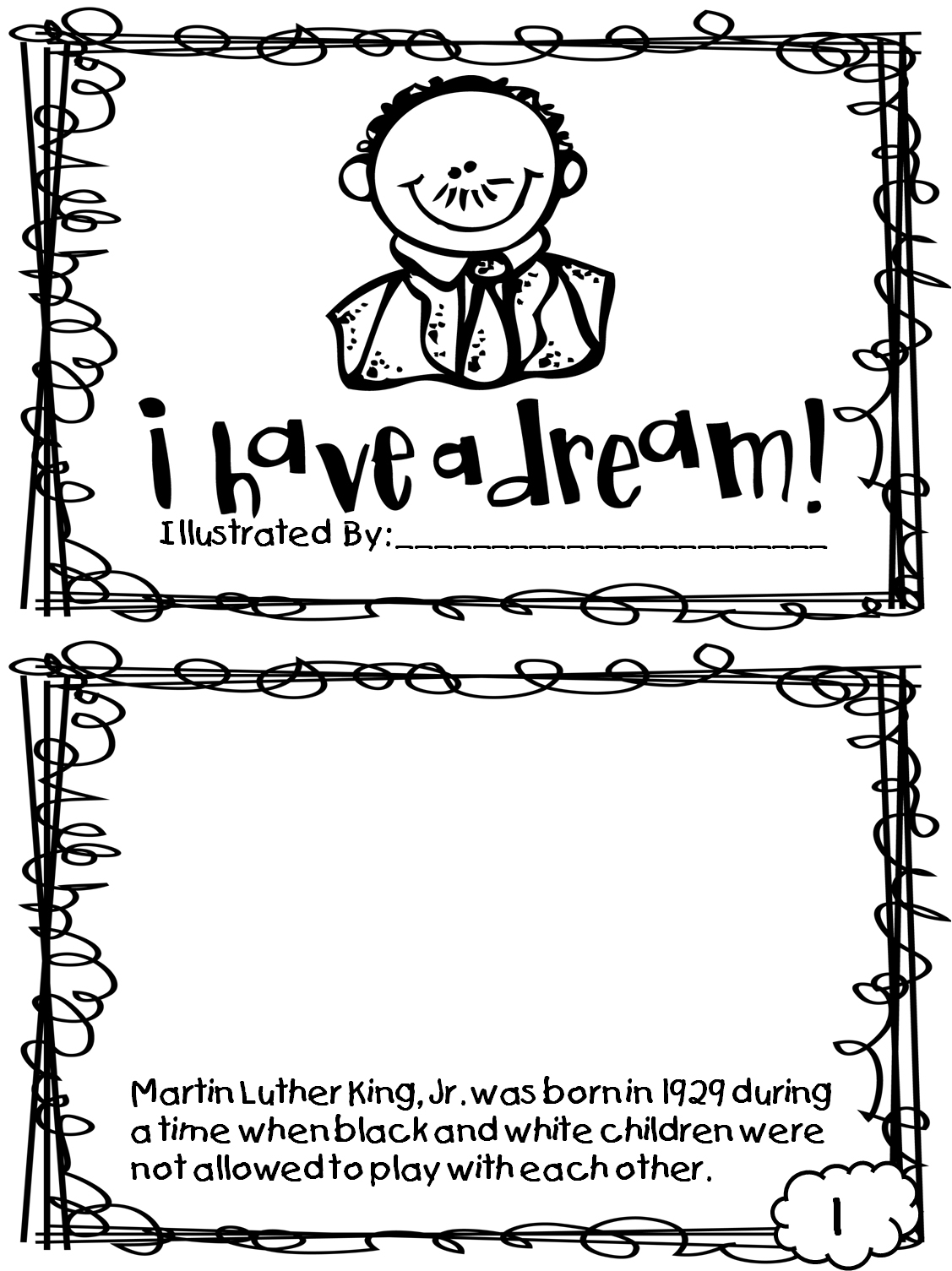 Martin luther king jr coloring pages and worksheets