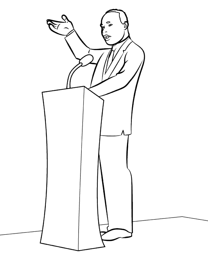 Martin luther king jr coloring pages printable for free download