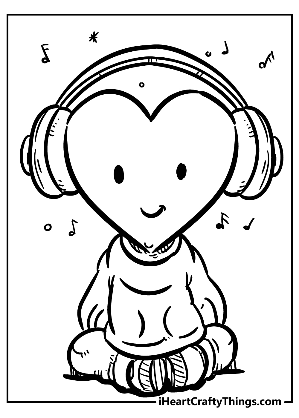 Heart coloring pages free printables