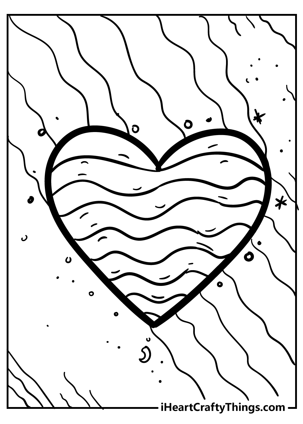 Heart coloring pages free printables