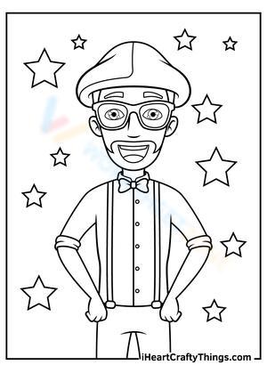 Free collection of attractive blippi coloring pages for kids