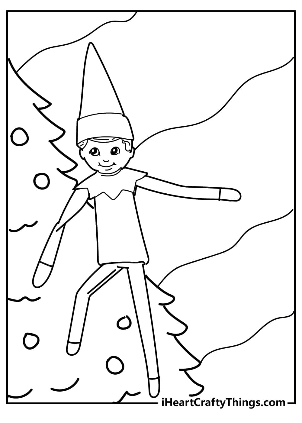 Free printable elf on the shelf coloring pages fun for all ages