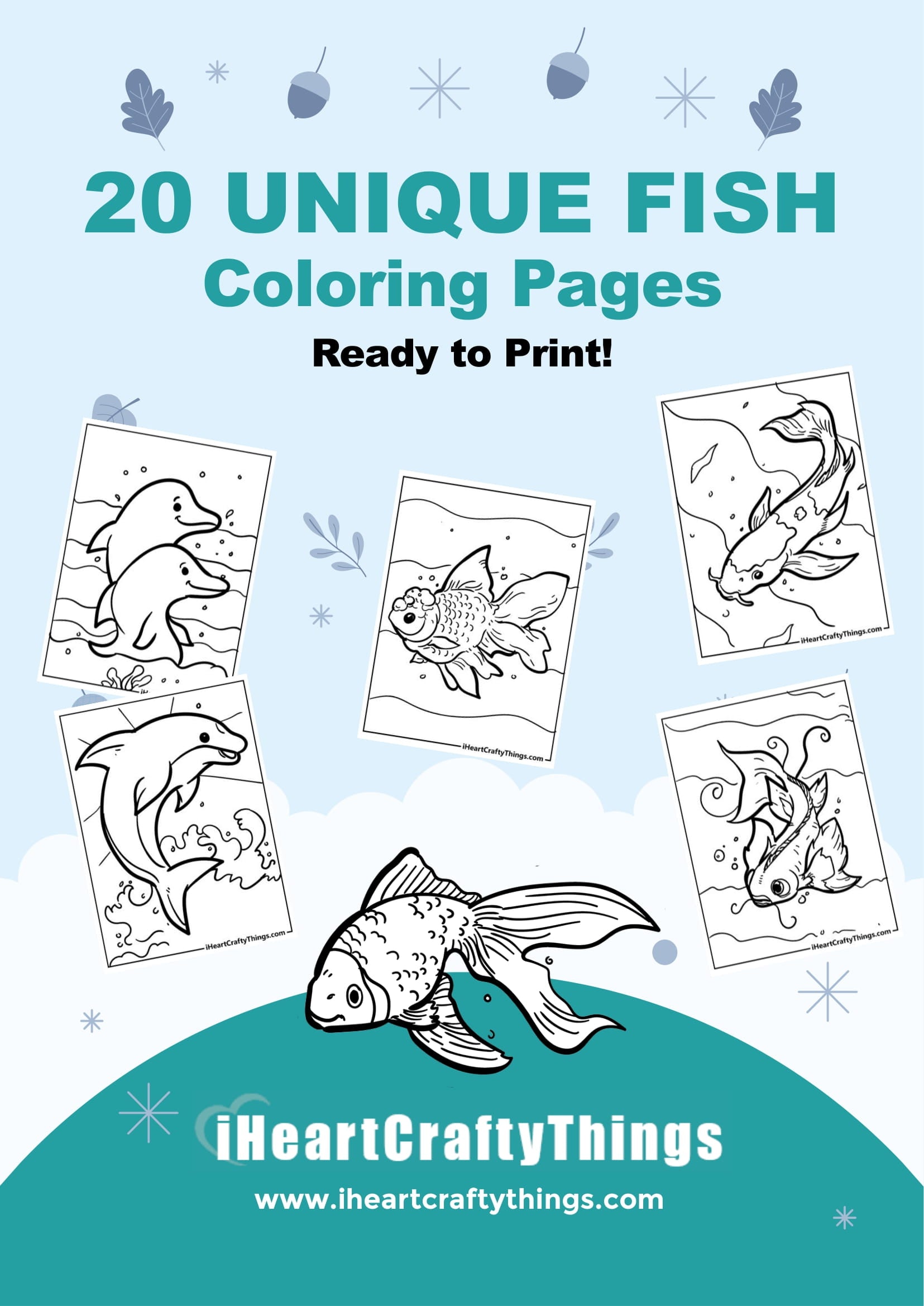 Fish coloring pages â i heart crafty things