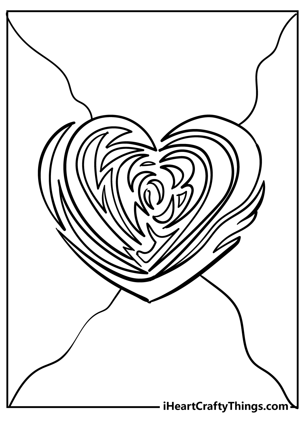 Heart coloring pages free printables