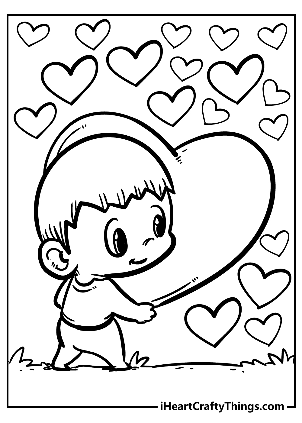 Heart coloring pages free printables