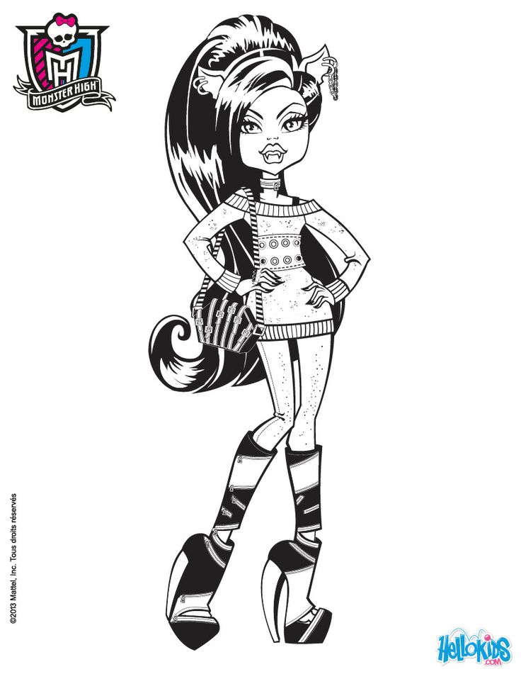 Monster high coloring pages