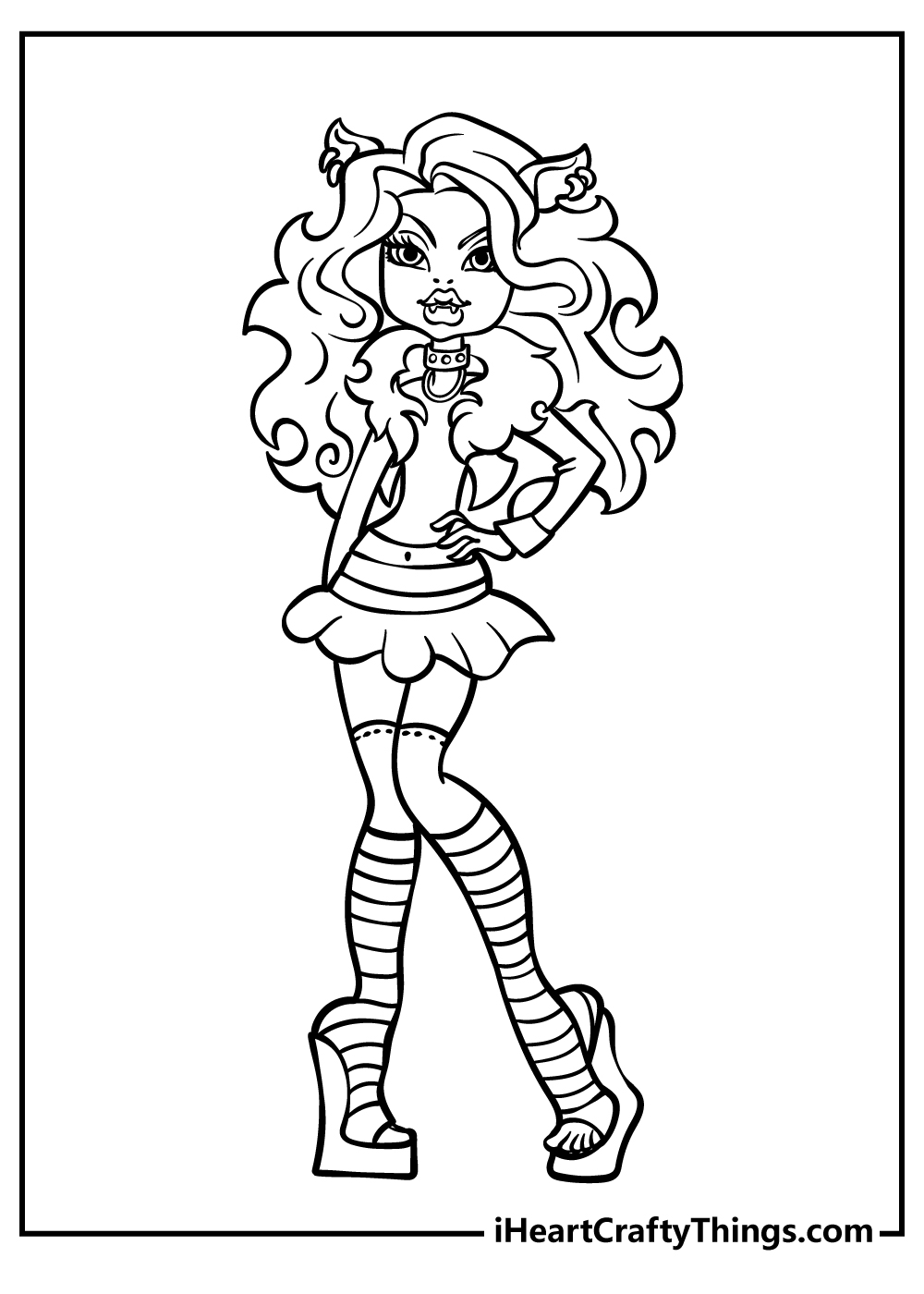 Monster high coloring pages free printables