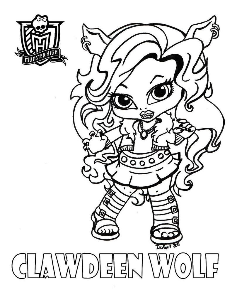 Fun coloring activity baby clawdeen from monster high