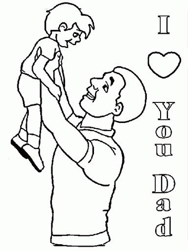 Coloring pages i love you dad coloring pages