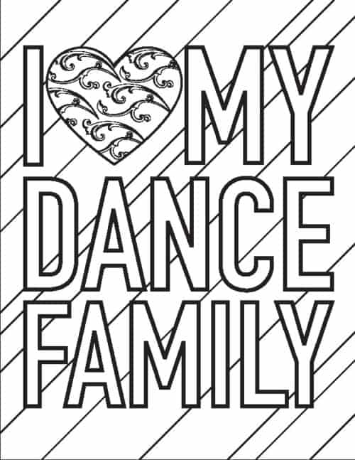 Rhee golds dancelife coloring pages set