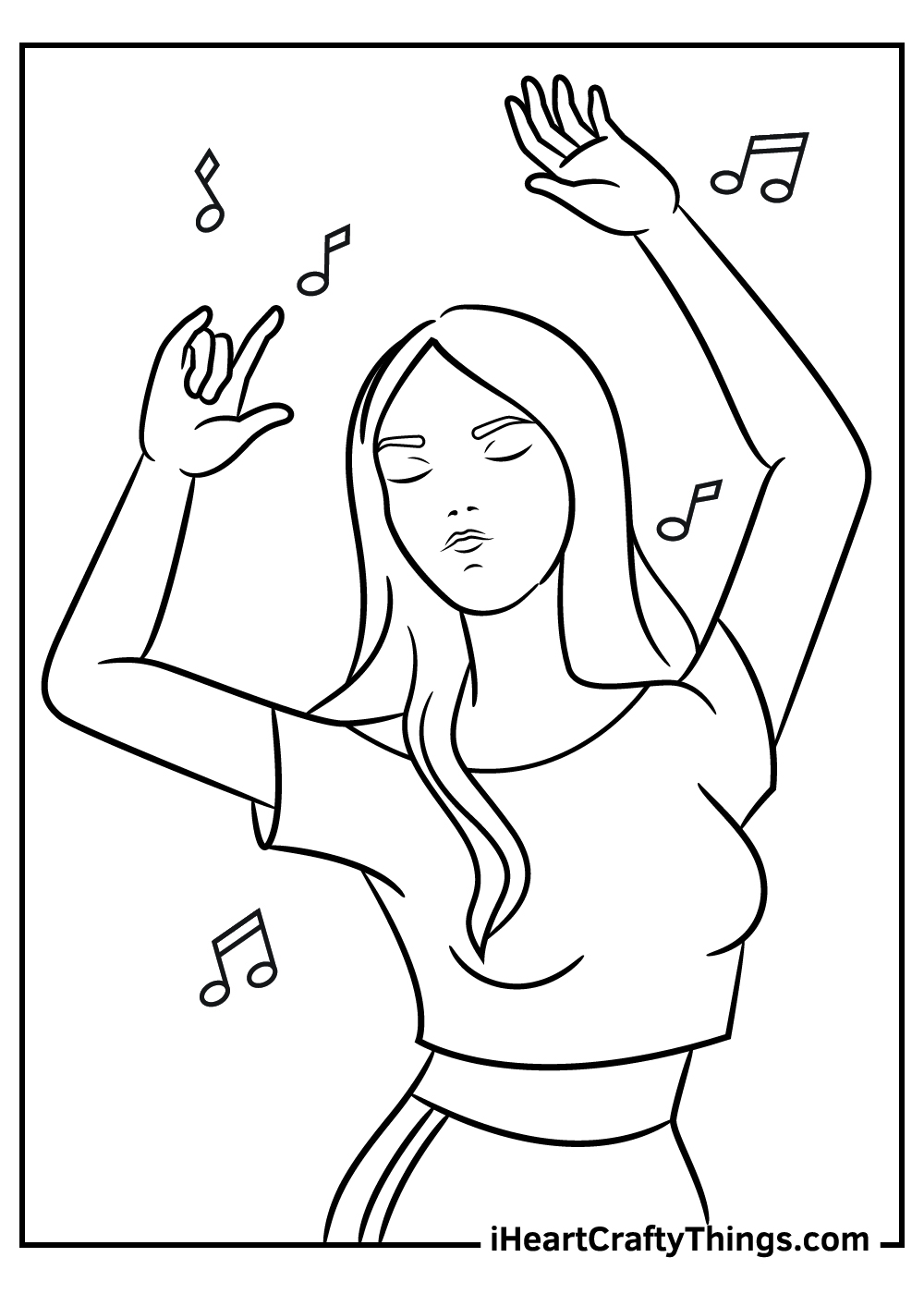 Dance coloring pages free printables