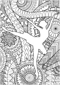 Dance coloring pages for adults kids