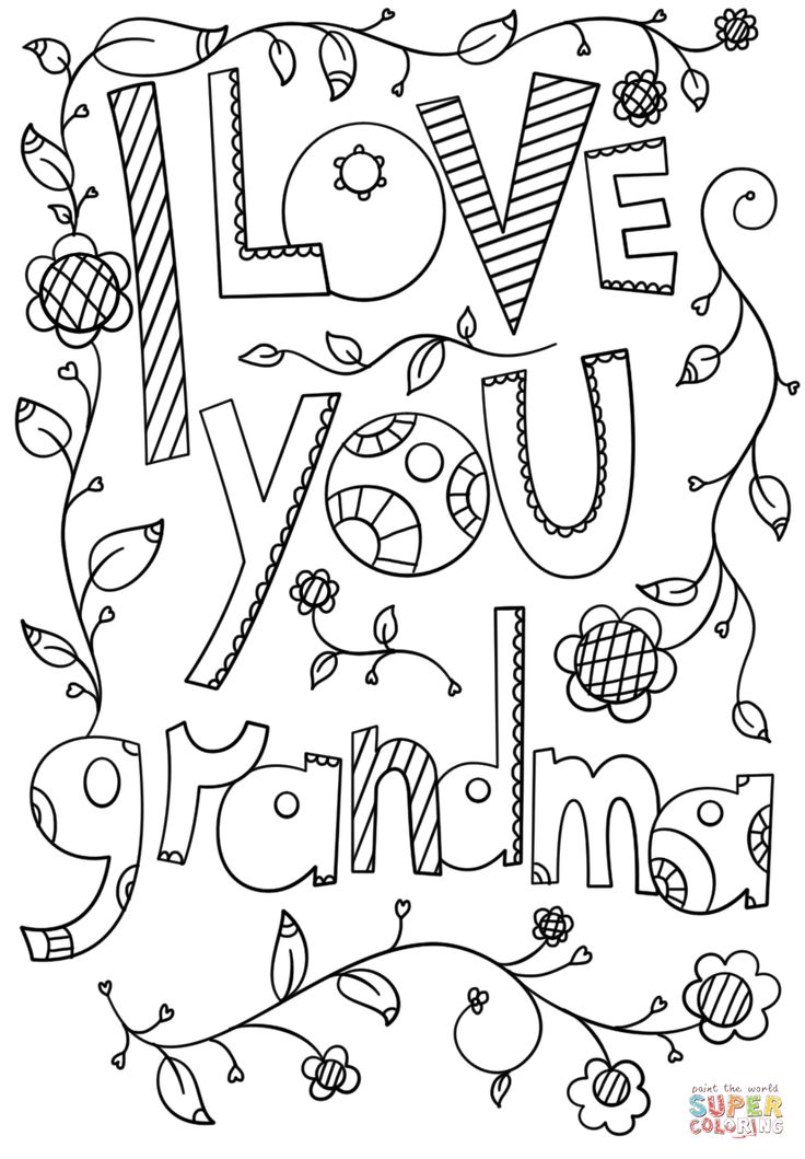 I love you grandma doodle coloring page from grandparents day category select from â heart coloring pages mothers day coloring pages birthday coloring pages