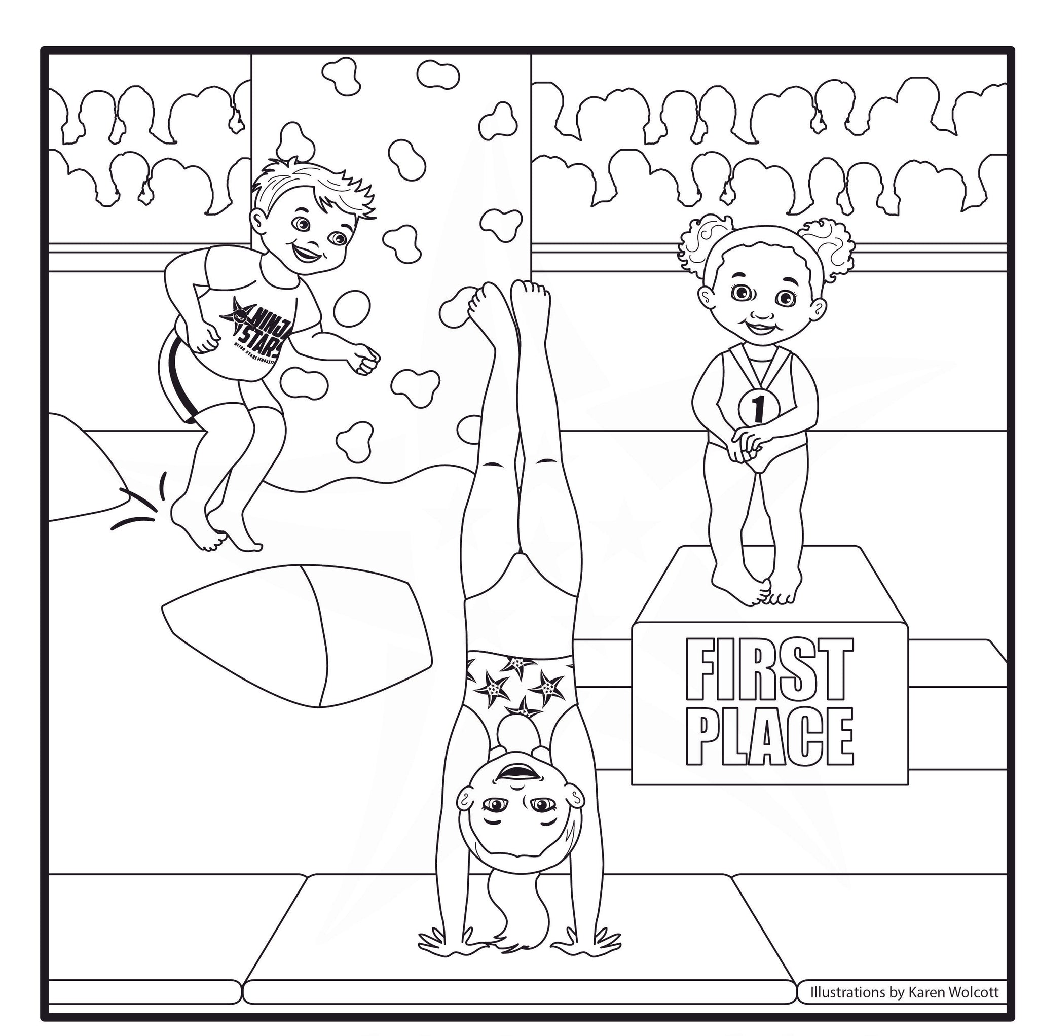 Gymnastics coloring sheet