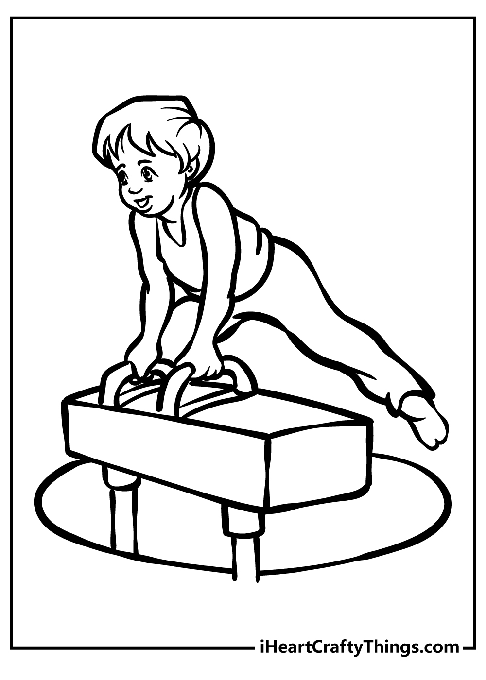 Gymnastics coloring pages free printables