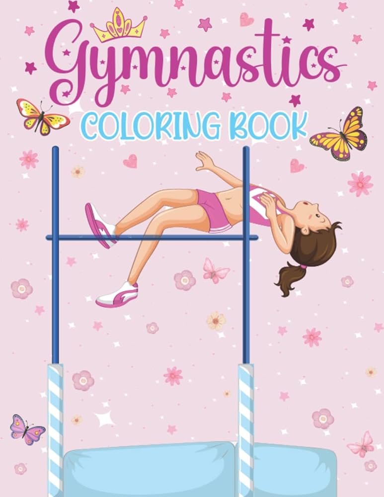 Gymnastics coloring book over cute gymnasts coloring pages for girls who love gymnastics exercises