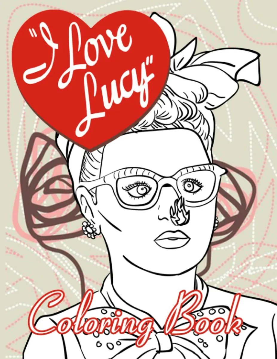 Lucille ball i love lucy coloring book tv series adult stress relief gift