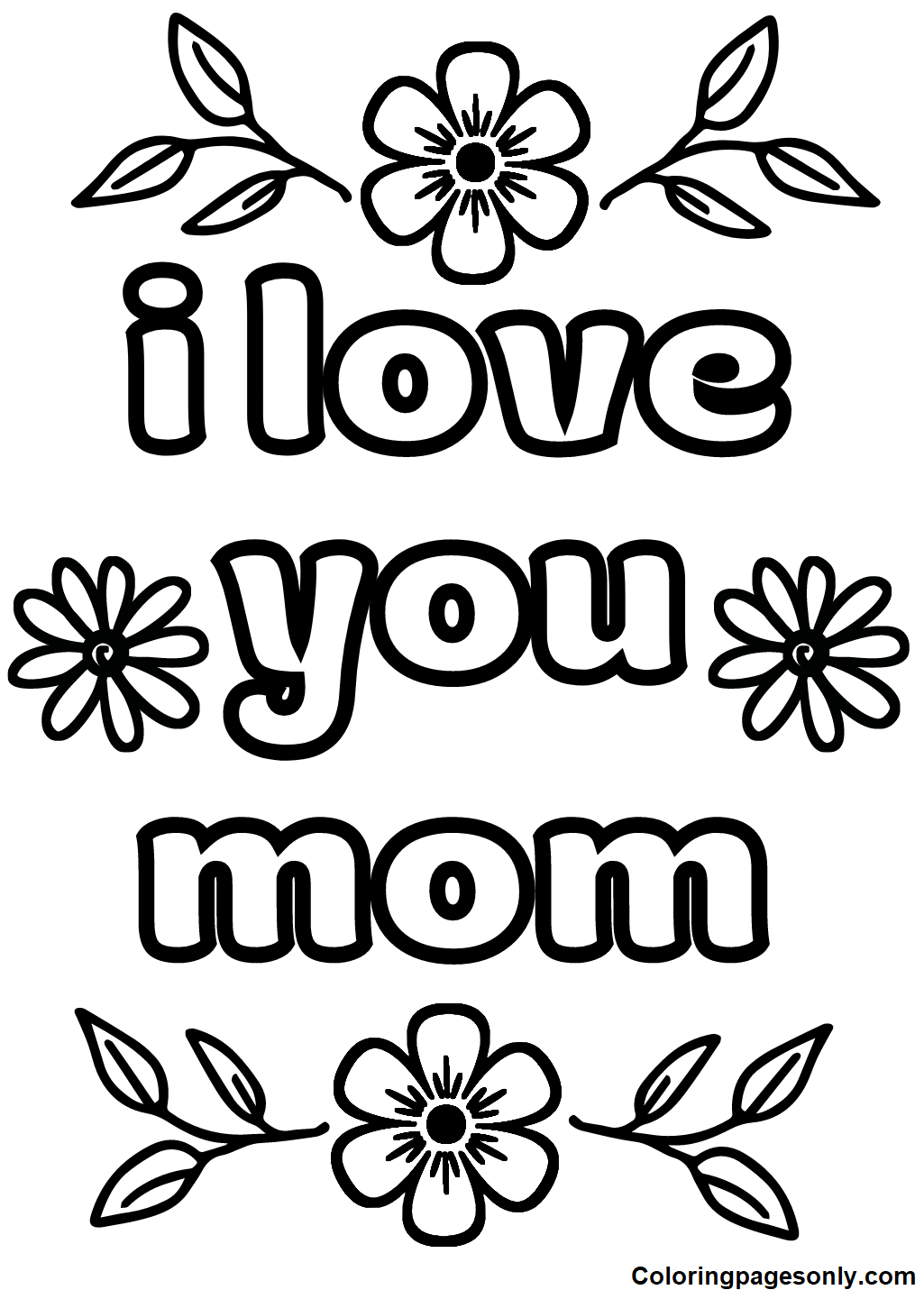 I love mom coloring pages printable for free download