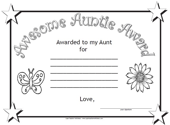 Awesome auntie award