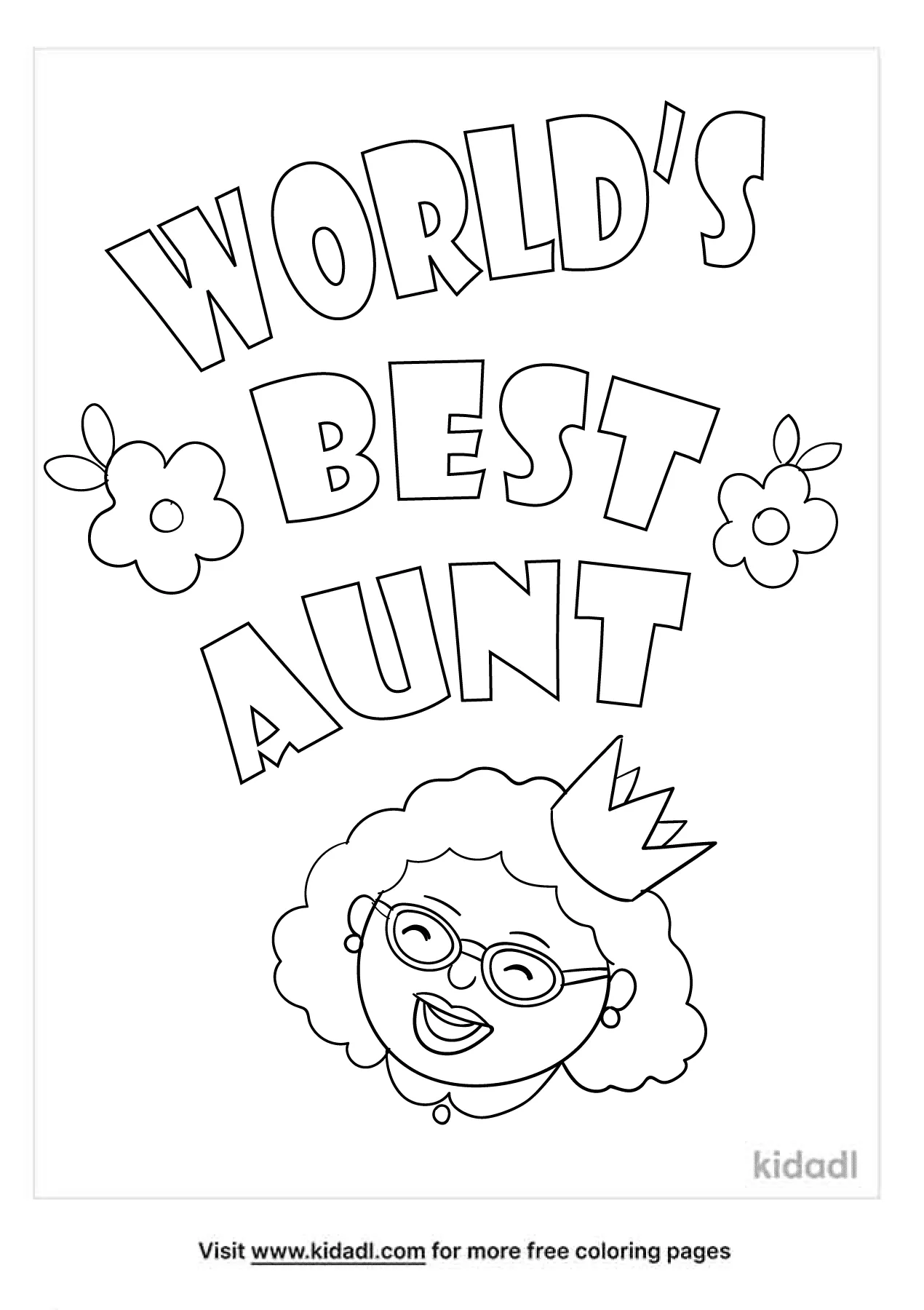 Free worlds best aunt coloring page coloring page printables