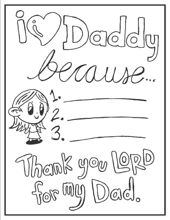 Fathers day coloring pages free easy print pdf