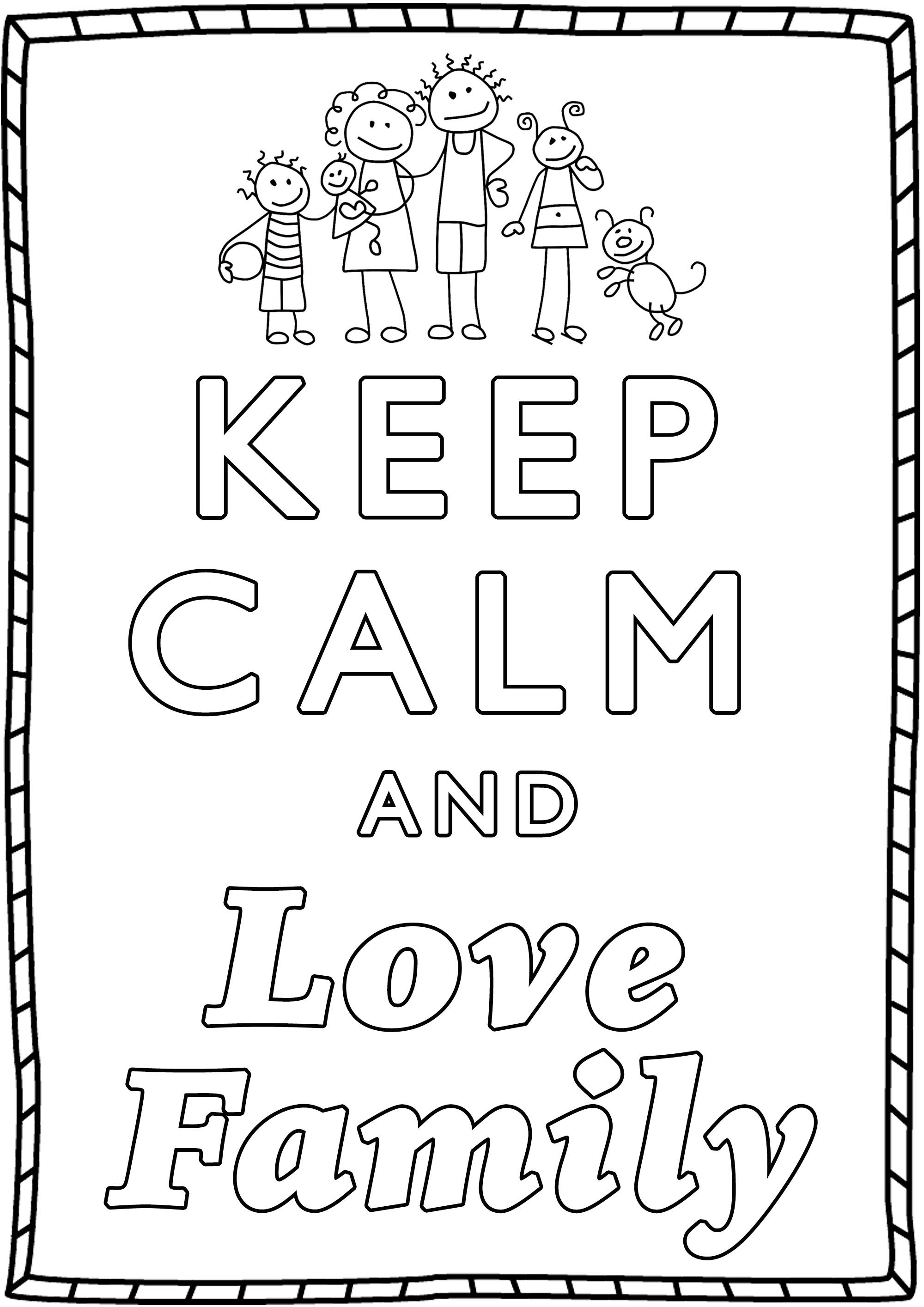 Keep calm and love family love his family is the key to happiness