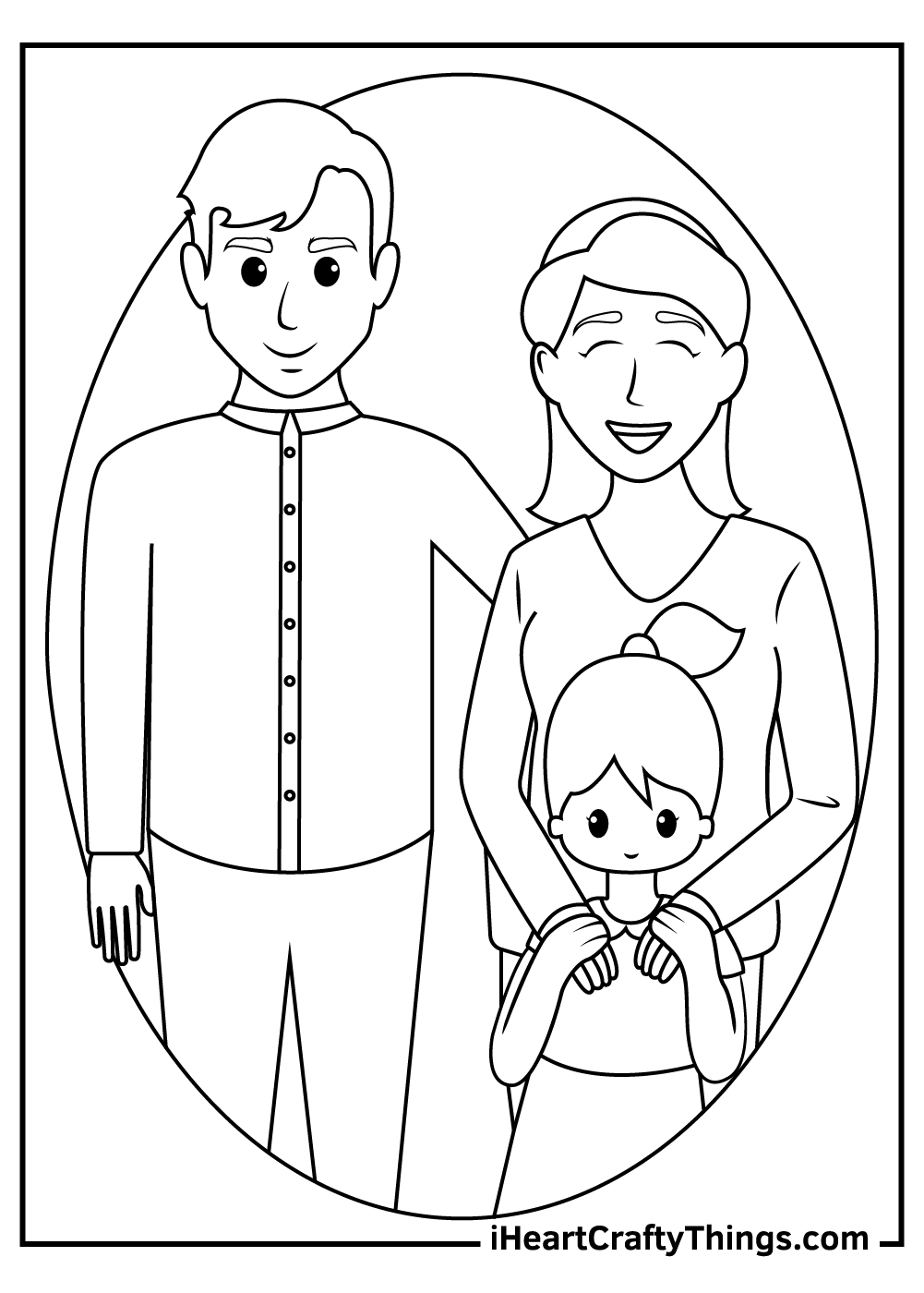 Printable family coloring pages updated