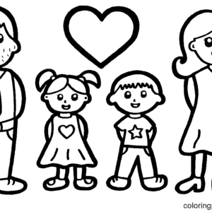 Family coloring pages printable for free download