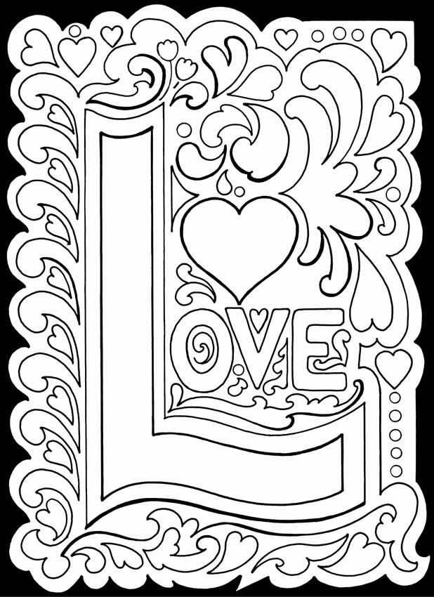 Printable valentines day coloring pages