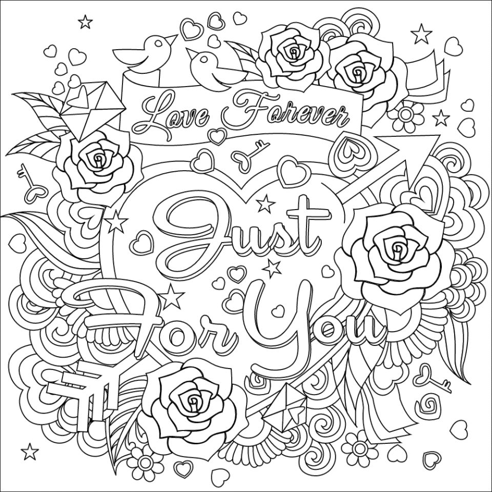 Get this love coloring pages for adults printable