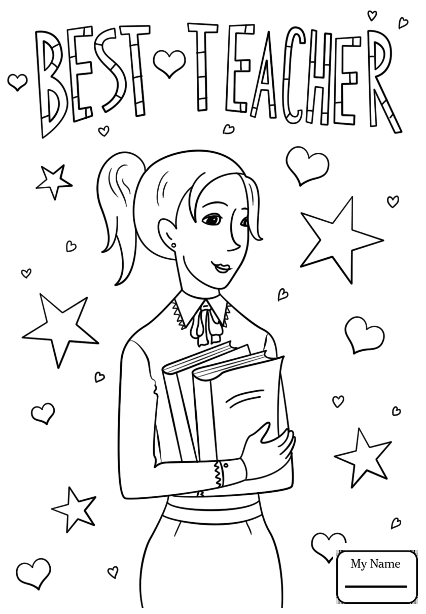 Teacher coloring pages