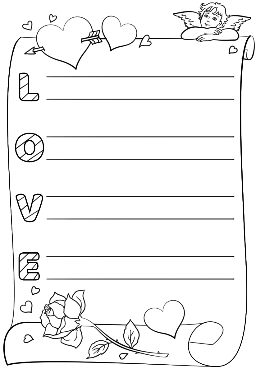 Love acrostic poem template free printable papercraft templates