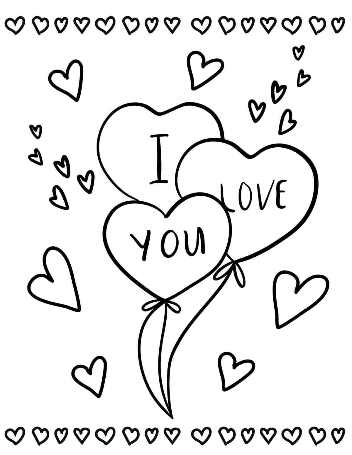 Free valentine coloring pages for kids