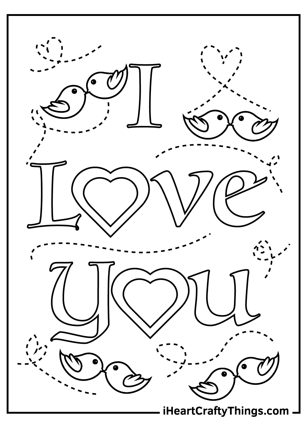 I love you coloring pages free printables