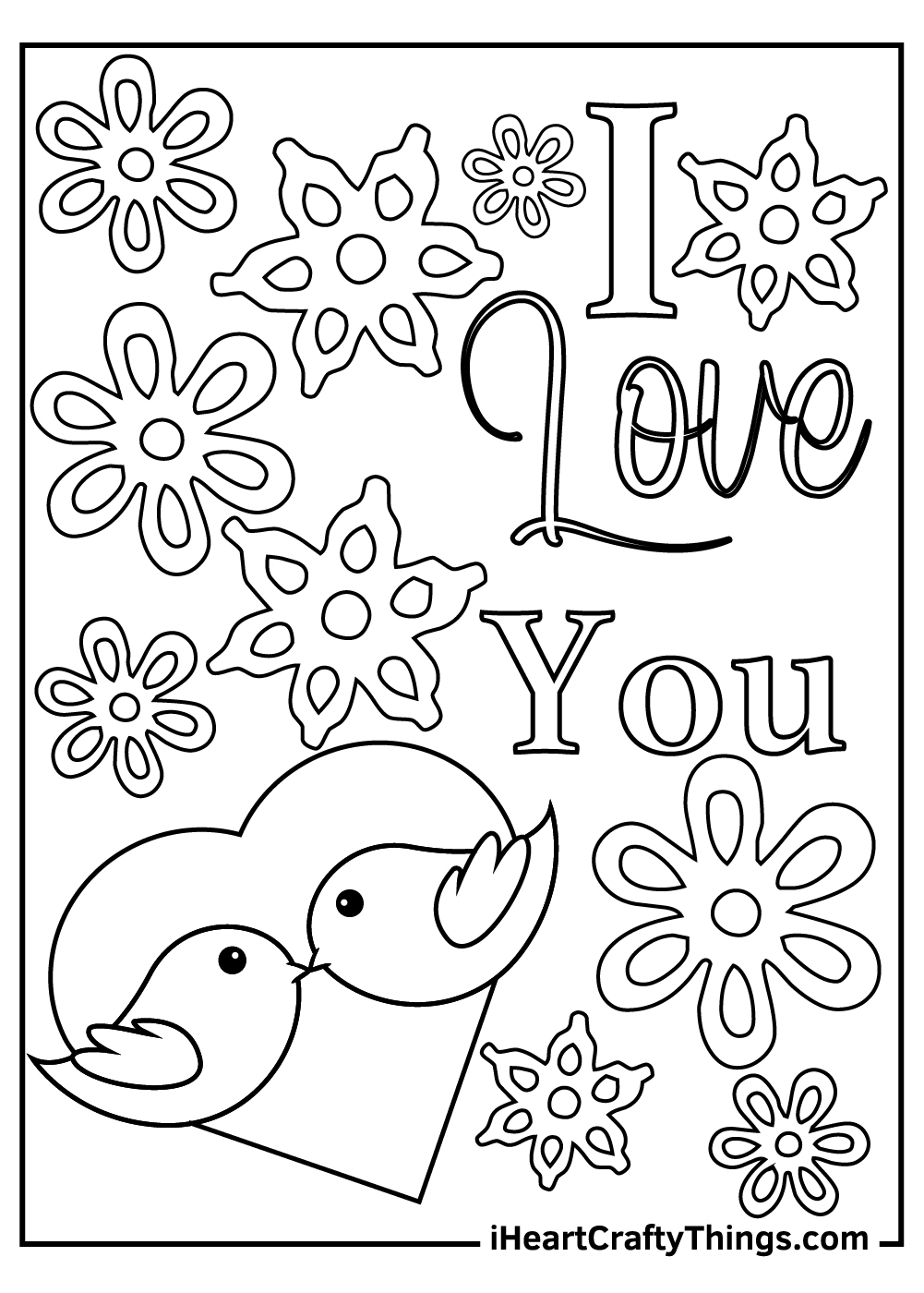 I love you coloring pages free printables