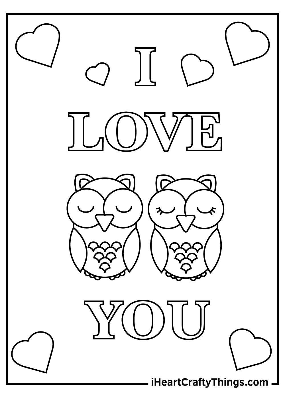 I love you coloring pages free printables