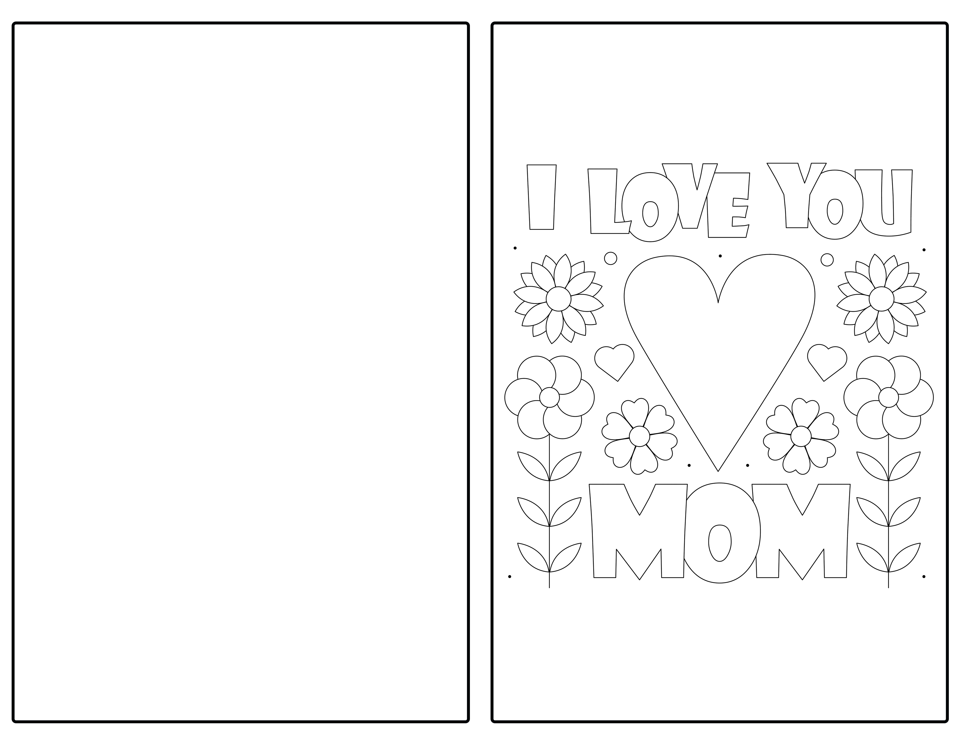 Free printable mothers day cards to color for kids