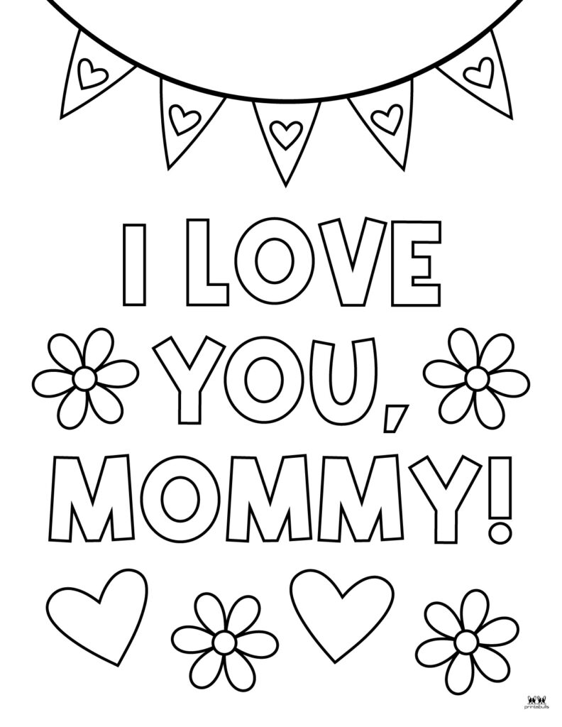 Mothers day coloring pages