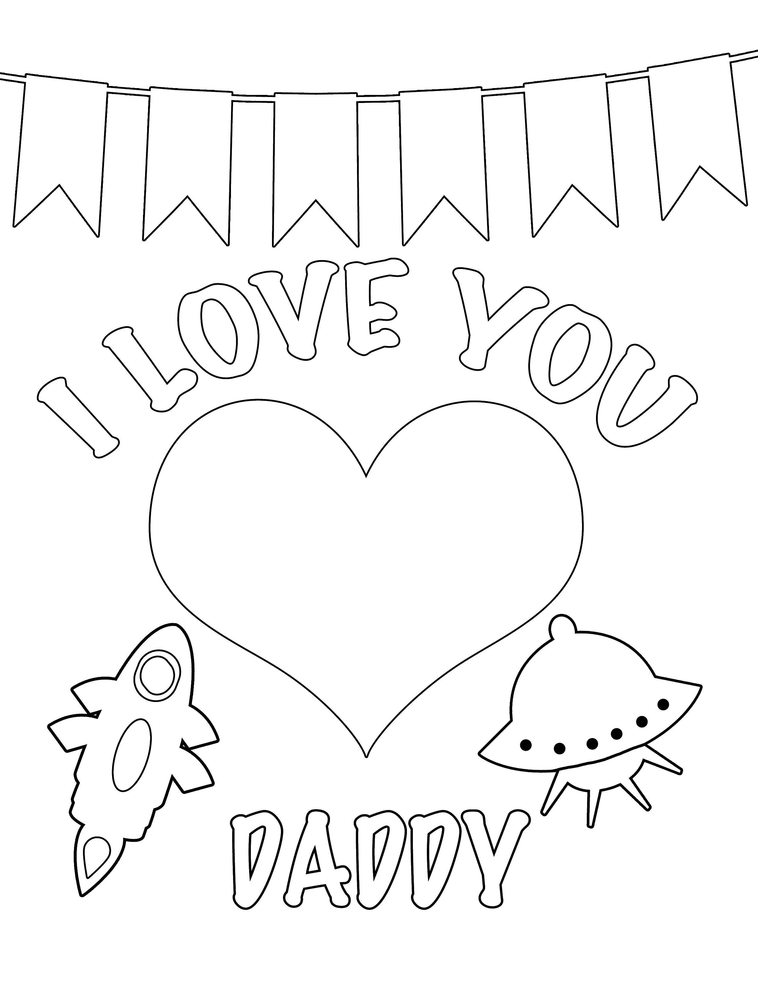 Online coloring pages coloring page i love you dad i love you download print coloring page