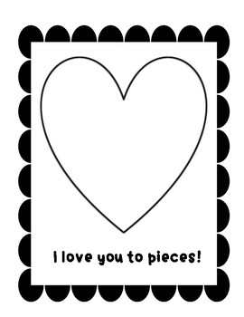 I love you to pieces printable tpt