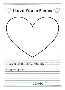 I love you to pieces craft by stephanie wills tpt