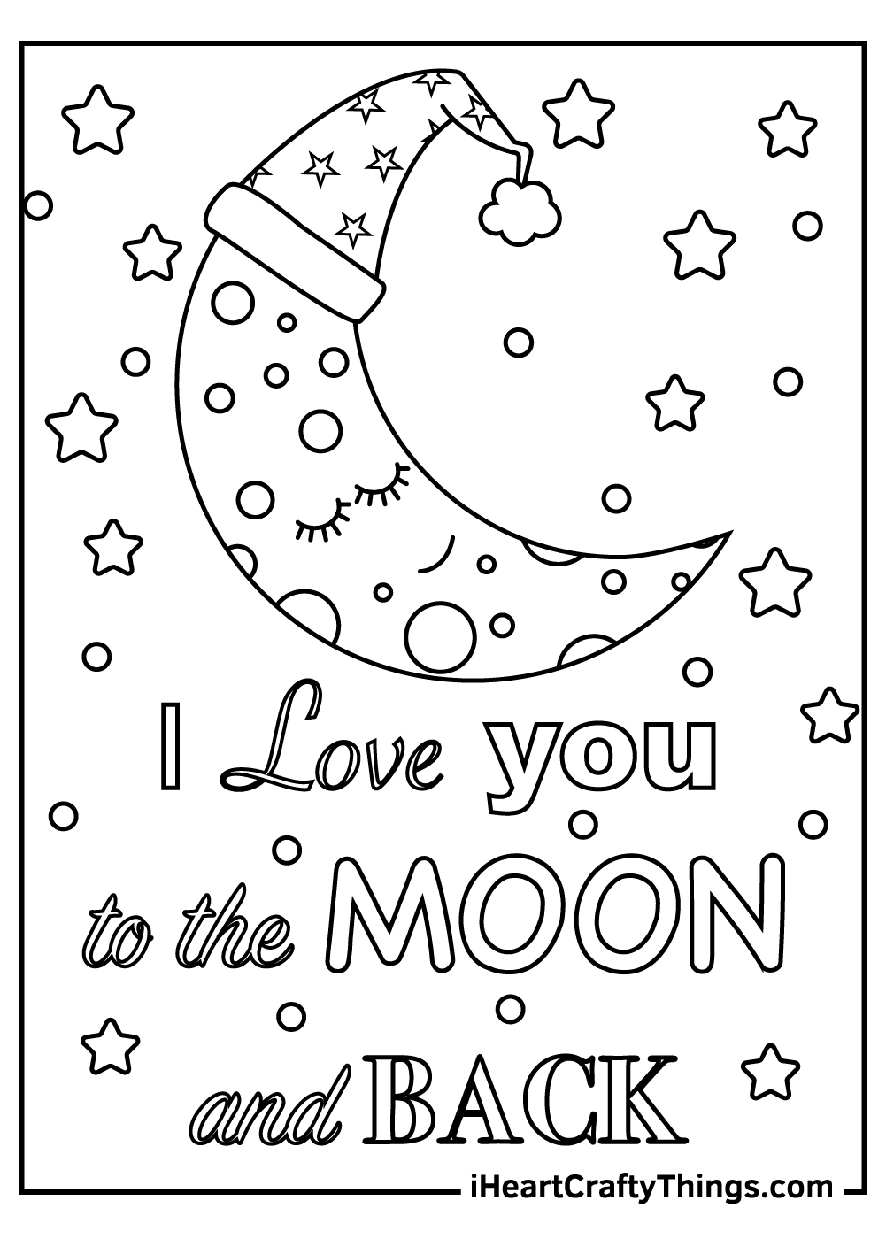 Moon coloring pages free printables